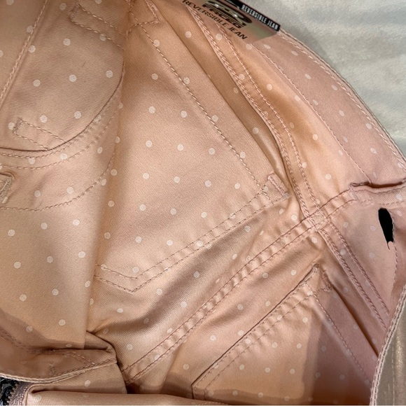 2 Faced Reversible Skinny Jeans Junior Pink Shimmer size 5 NWT - Picture 7 of 16